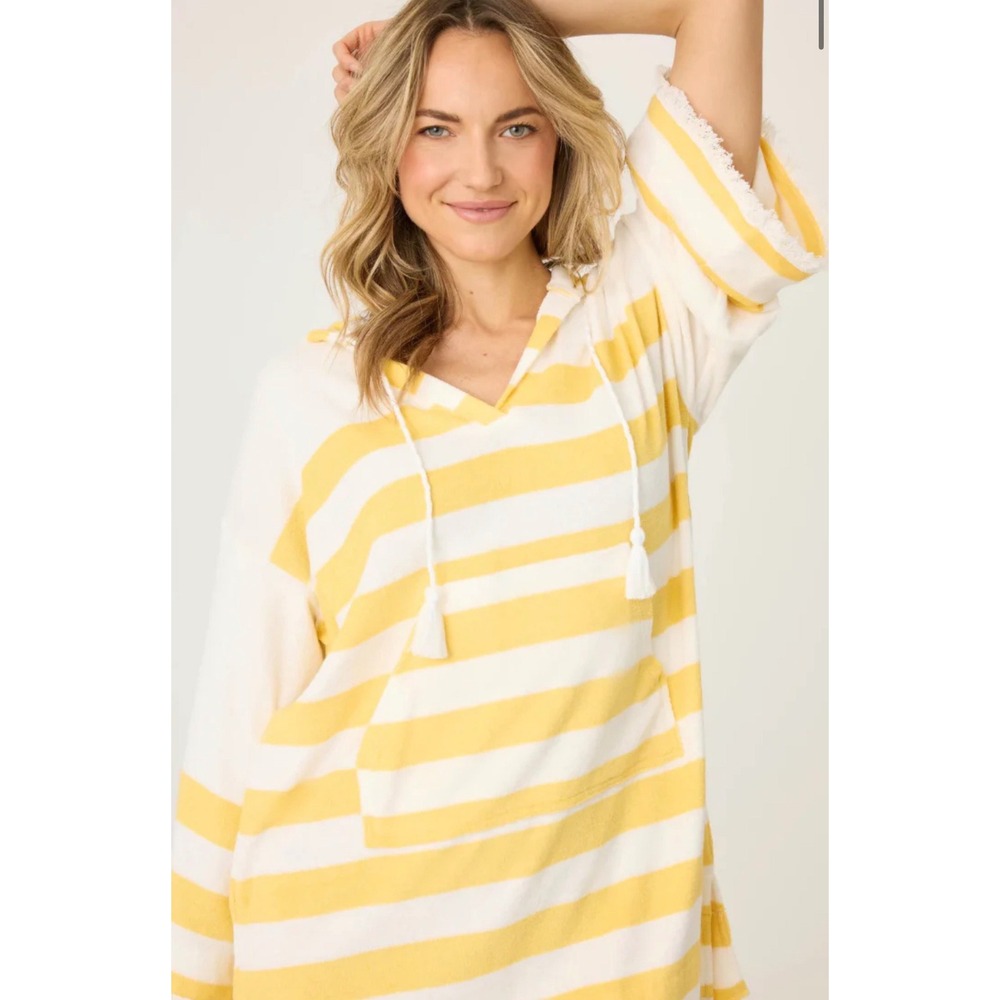 PJ Salvage Cabana Paradise Stripe Cover Up Dress size XL new
